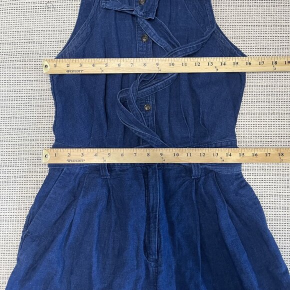 Banana Republic 6 Linen Cotton Blend Button Front Camp Romper - Picture 8 of 9